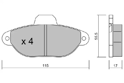 Комплект тормозных колодок (AISIN: BPFI-1006)